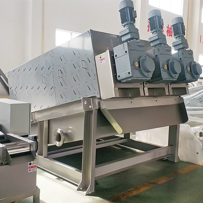Sludge Dehydrator Machine Multi Plate Screw Press Untuk Perawatan Lumpur Aktif