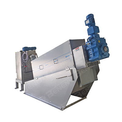 Peralatan Dewatering Sludge Efisien Tinggi Air Limbah Screw Filter Press