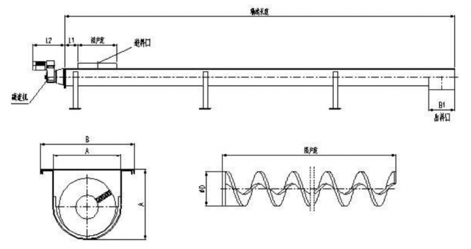 Pengumpan Spiral Kecil Shaftless Auger Screw Conveyor 1